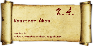 Kasztner Ákos névjegykártya